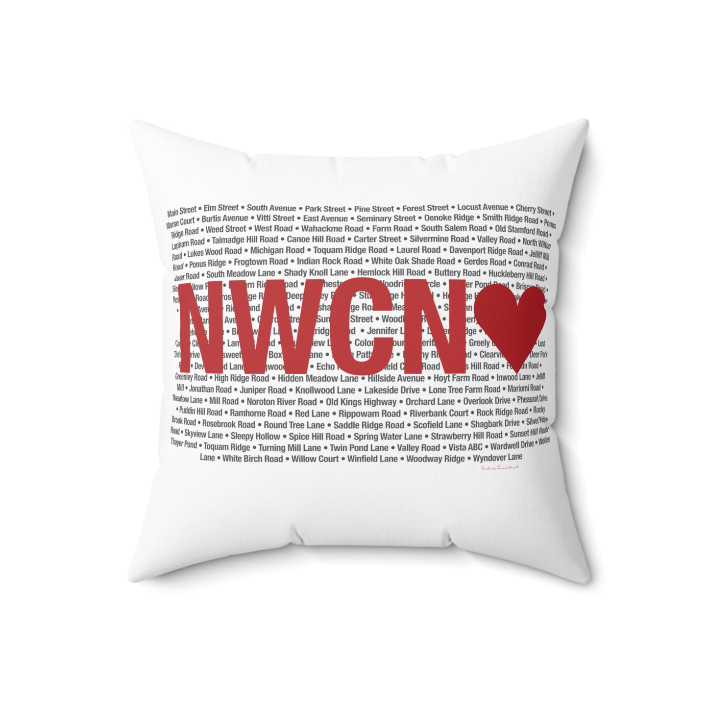 New Canaan Love Spun Polyester Square Pillow