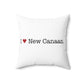 I Heart New Canaan. Spun Polyester Square Pillow