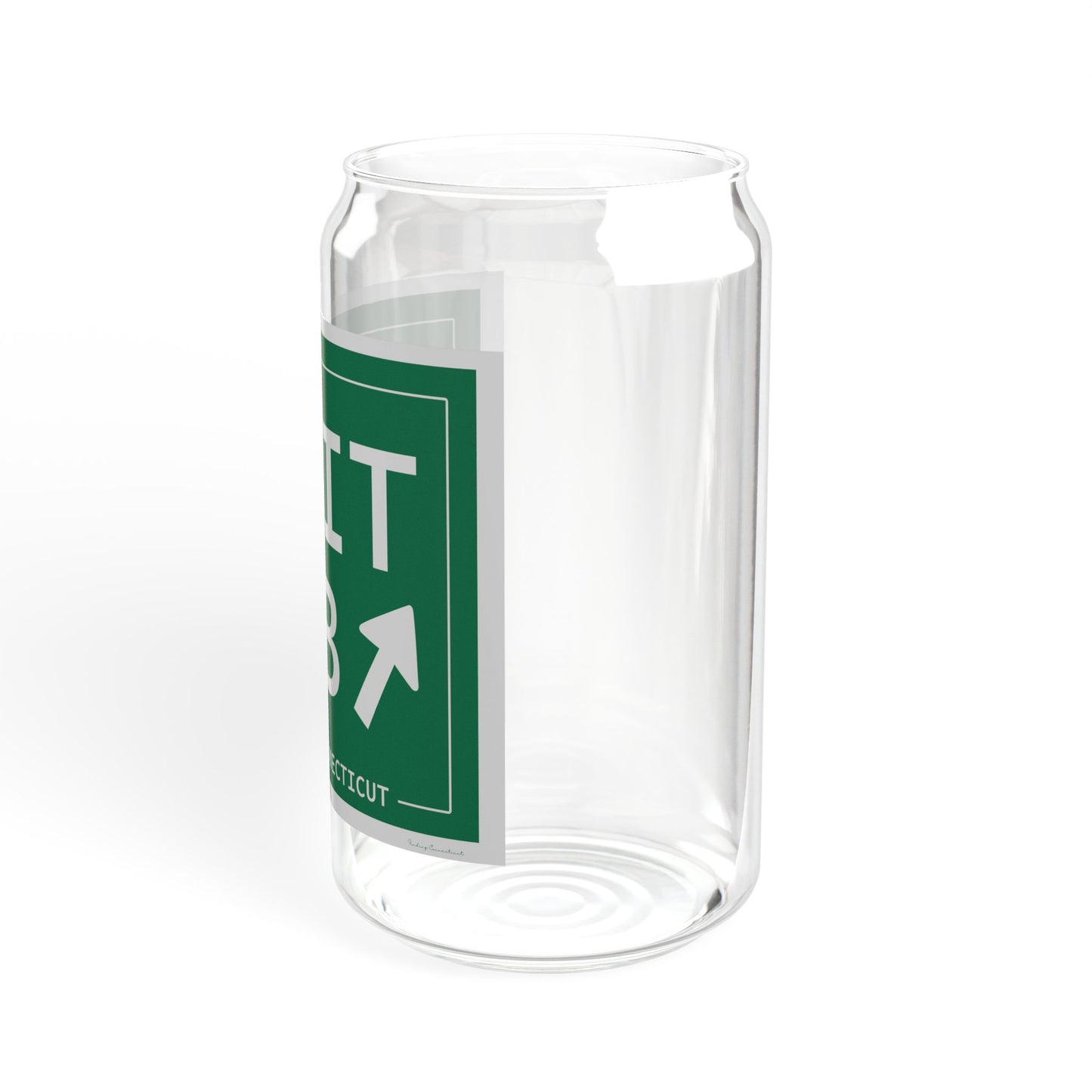 Vintage Exit 39B Merritt Parkway Sign Sipper Glass, 16oz