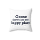 Goose Shows Are My Happy Place - Blue Polyester Square Pillow