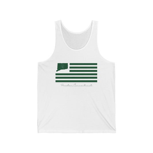 Preston Connecticut St. Patrick’s Day Flag Unisex Jersey Tank Top