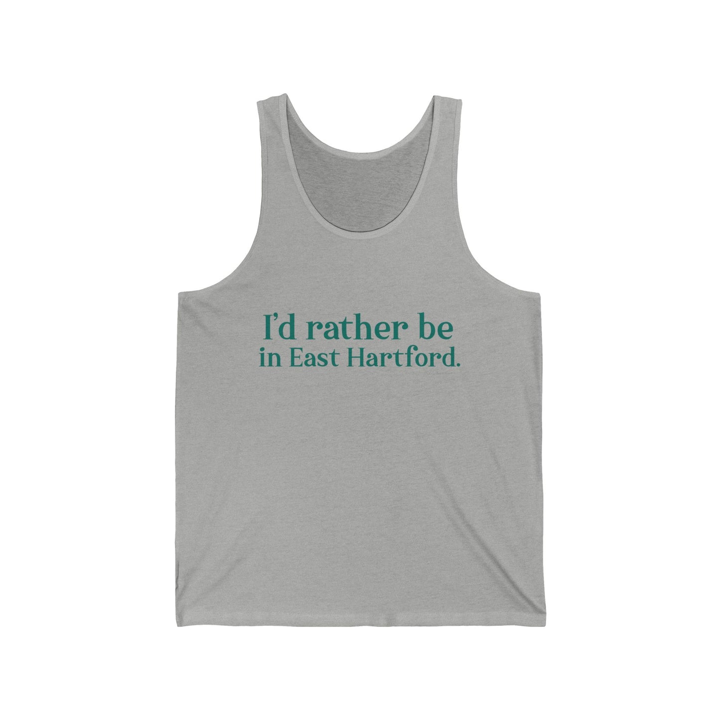 I'd rather be in East Hartford Unisex Jersey Tank