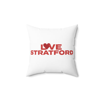 Love Stratford Spun Polyester Square Pillow