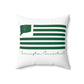 Farmington Connecticut St. Patrick’s Day Flag Spun Polyester Square Pillow