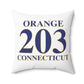 Orange 203 Connecticut Polyester Square Pillow