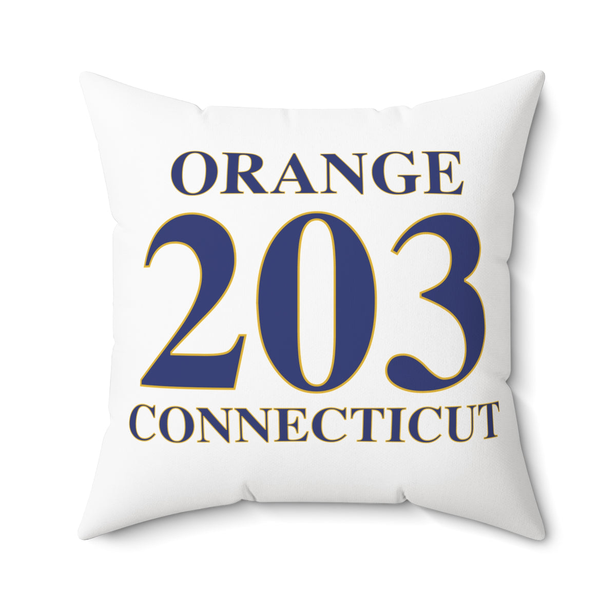 Orange 203 Connecticut Polyester Square Pillow
