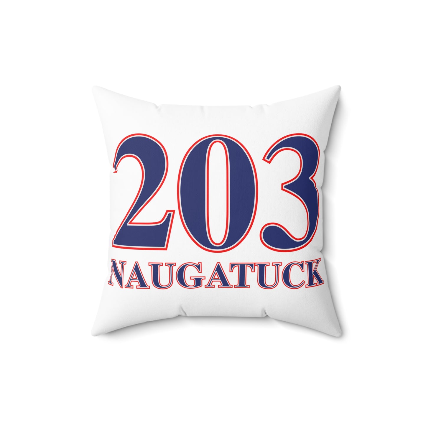203 Naugatuck Red White & Blue Spun Polyester Square Pillow