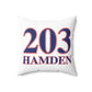 203 Hamden Red White & Blue Spun Polyester Square Pillow