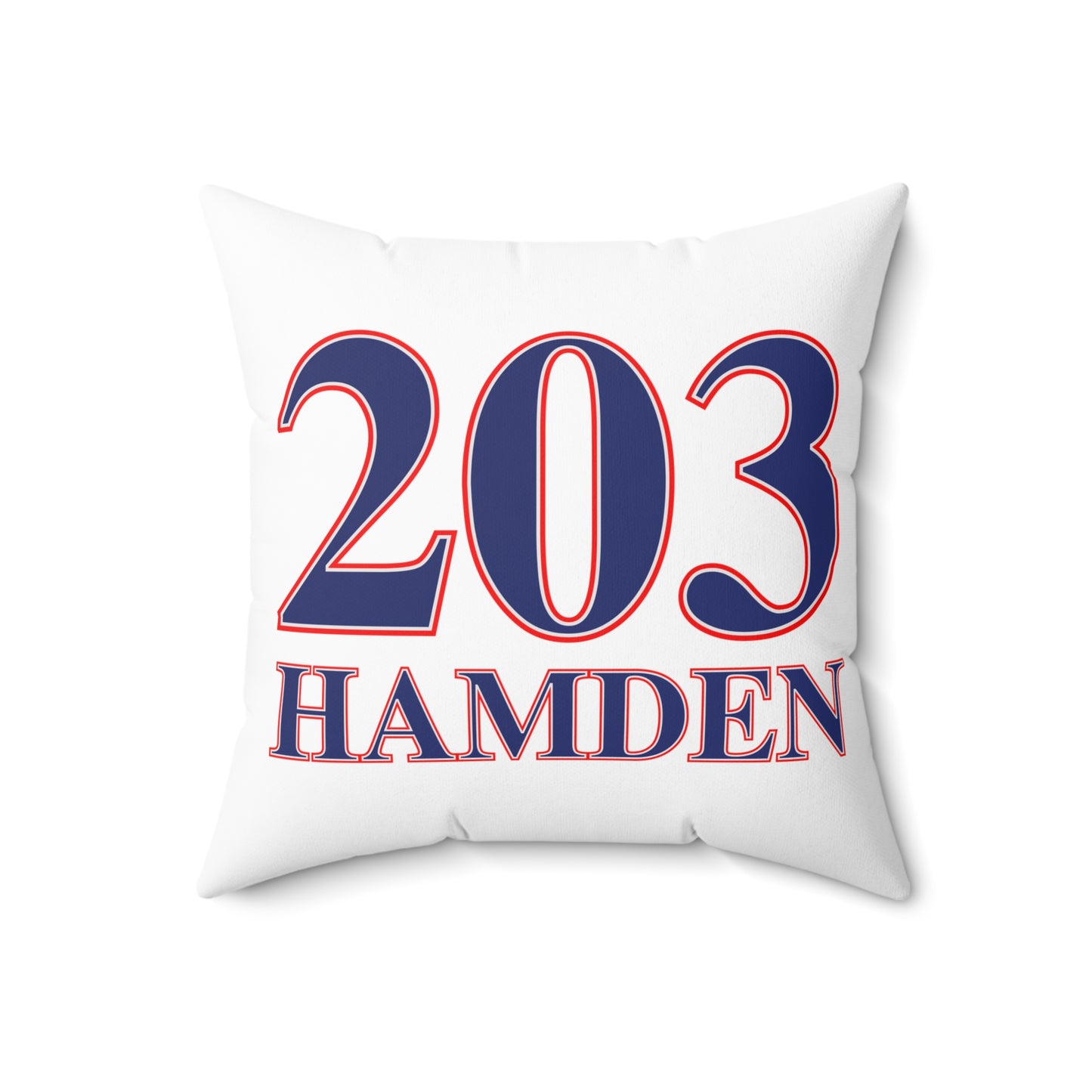 203 Hamden Red White & Blue Spun Polyester Square Pillow