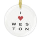 Weston Vision Glass Ornaments