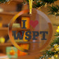 I Heart WSPT Glass Ornaments