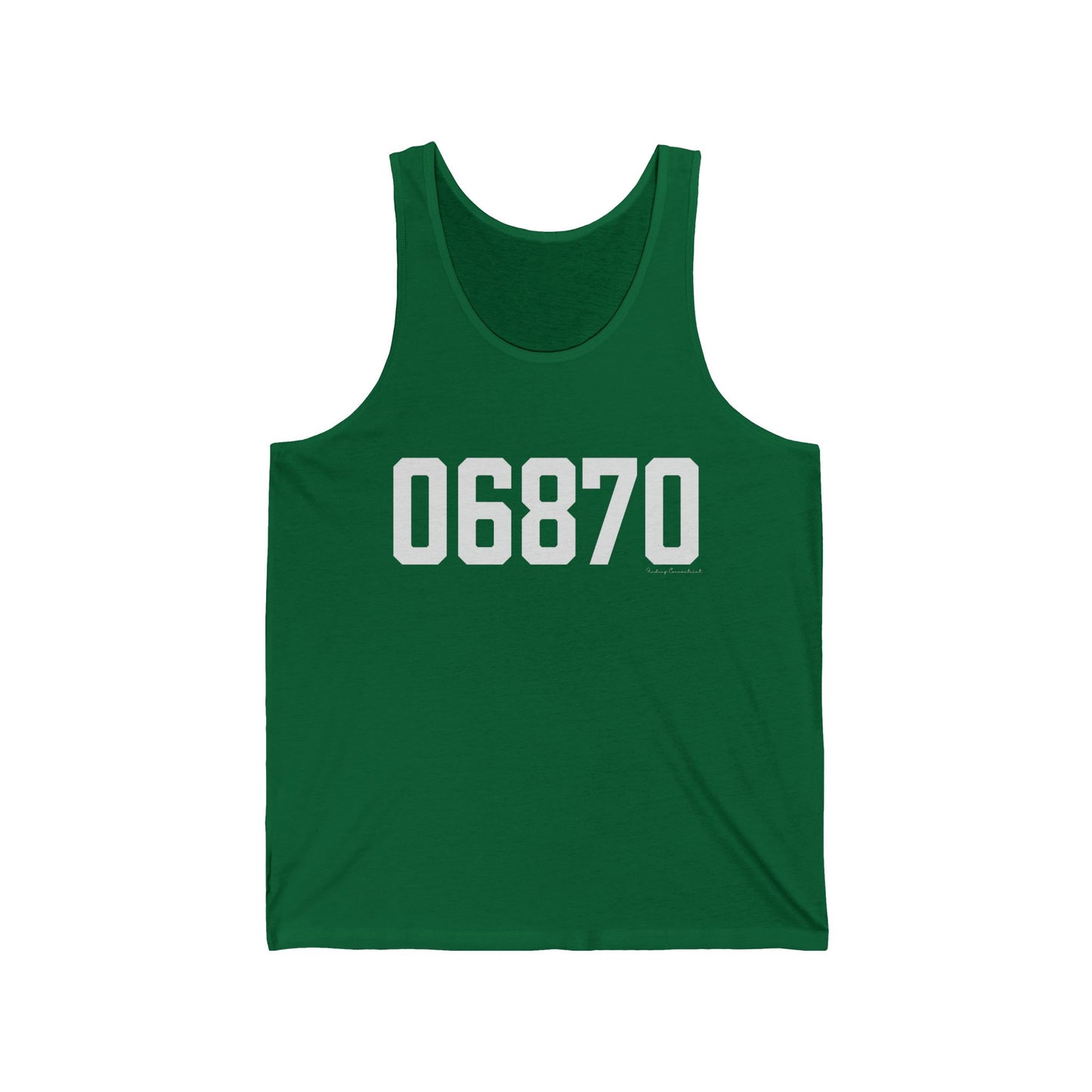 06870 - Greenwich CT Zip Code Unisex Jersey Tank Top