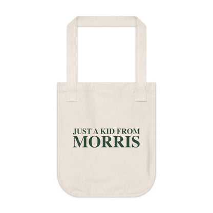 Just a kid from Morris Organic Canvas Tote Bag