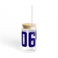 06475 Old Saybrook Connecticut Zip Code Glass Can with Straw and Lid, 16oz
