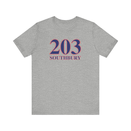 203 Southbury Red White & Blue Unisex Jersey Short Sleeve T-Shirt