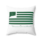 Vernon Connecticut St. Patrick’s Day Flag  Spun Polyester Square Pillow