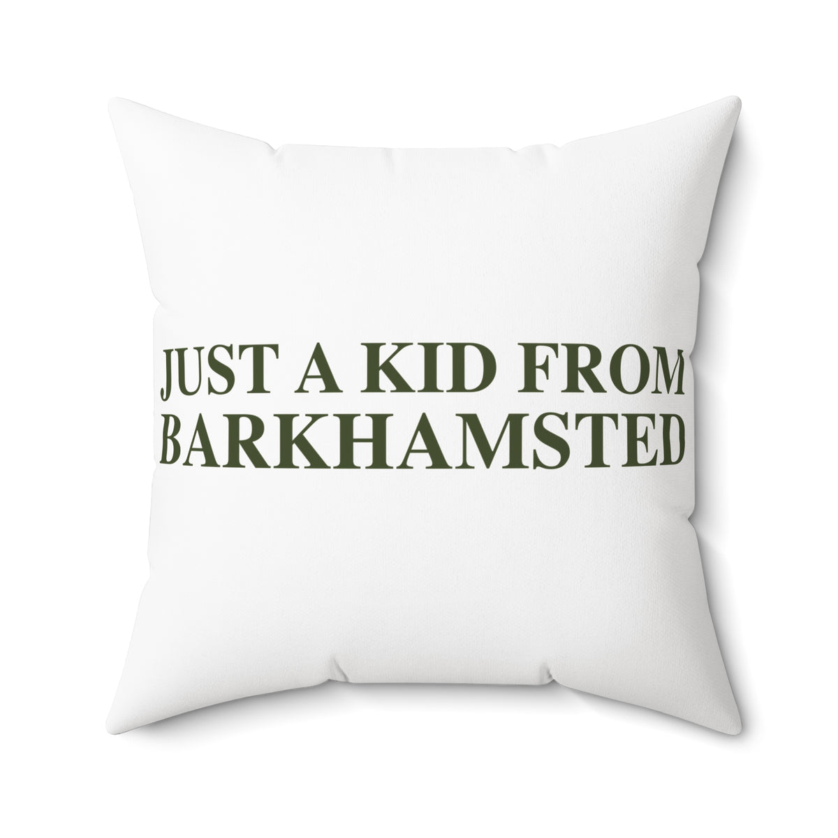 Just a kid from Barkhamsted Polyester Square Pillow