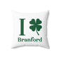 I Clover Branford Spun Polyester Square Pillow