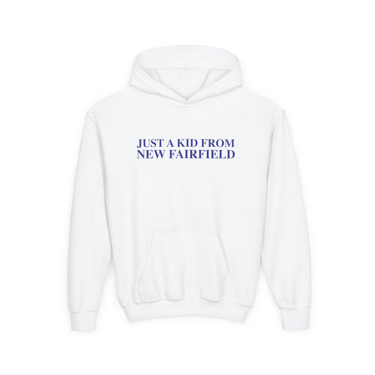 Just a kid from New Fairfield Youth Heavy Blend Hooded Sweatshirt