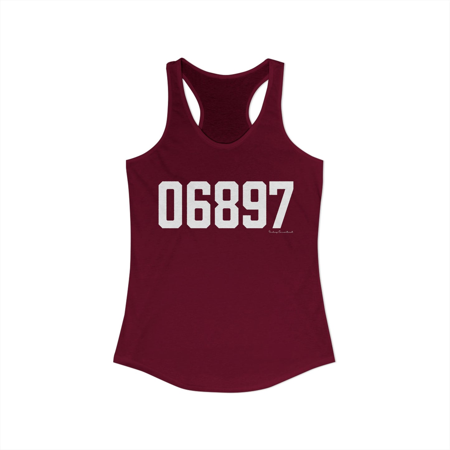 06897 Wilton CT Zip Code Women's Ideal Racerback Tank Top