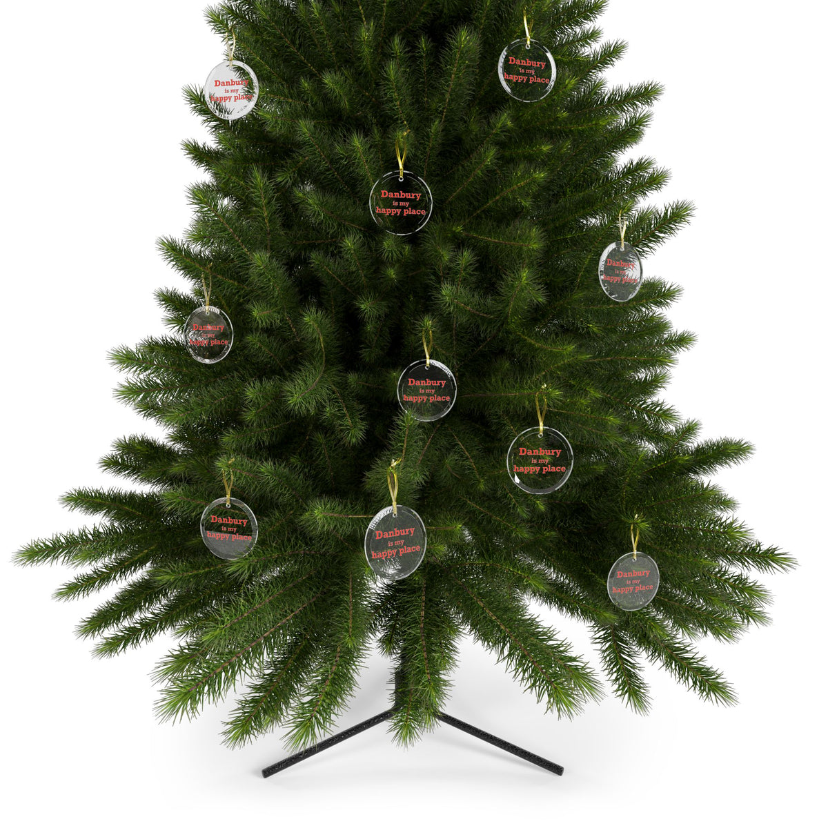 Danbury Is My Happy Place Mug 11oz Glass Ornaments