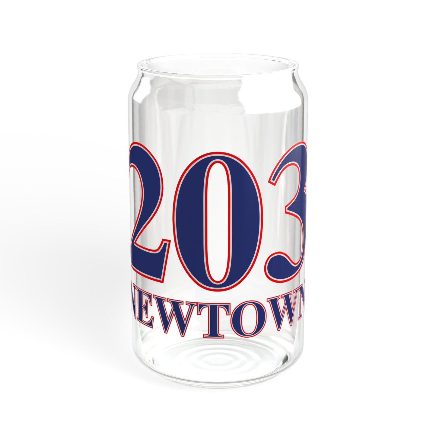 203 Newtown Red, White & Blue Sipper Glass, 16oz