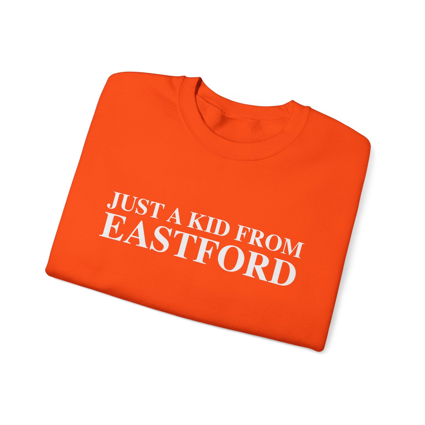 Just a kid from Eastford Unisex Heavy Blend™ Crewneck Sweatshirt