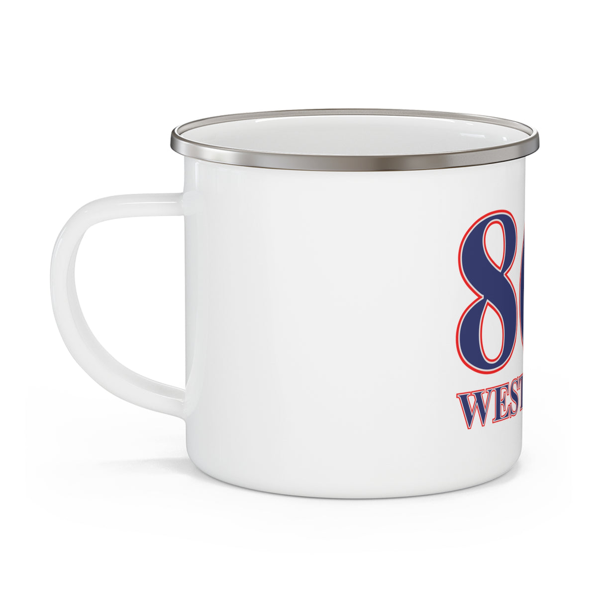 860 Westbrook Red, White & Blue Enamel Camping Mug