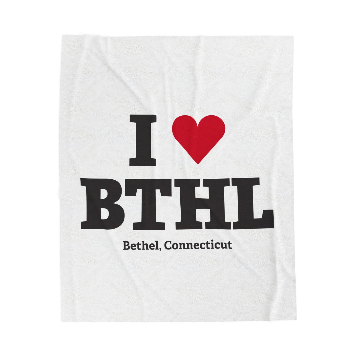 I Heart BTHL Velveteen Plush Blanket