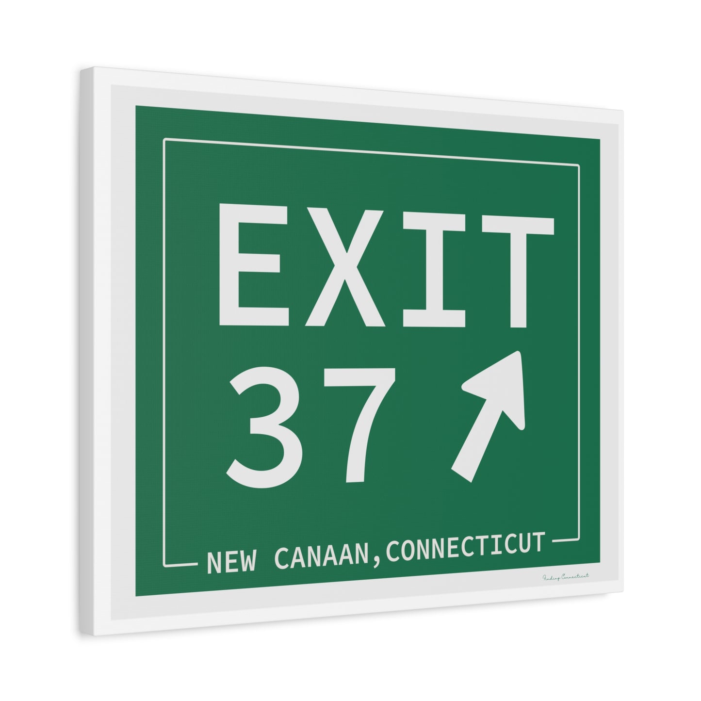 Vintage Exit 37 Merritt Parkway Sign Matte Canvas, Stretched, 1.25"