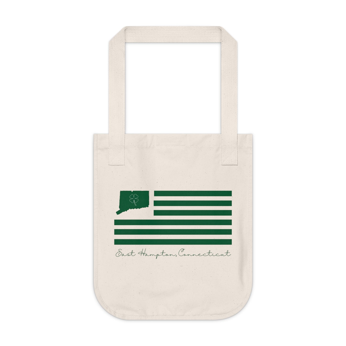 East Hampton Connecticut St. Patrick’s Day Flag Organic Canvas Tote Bag