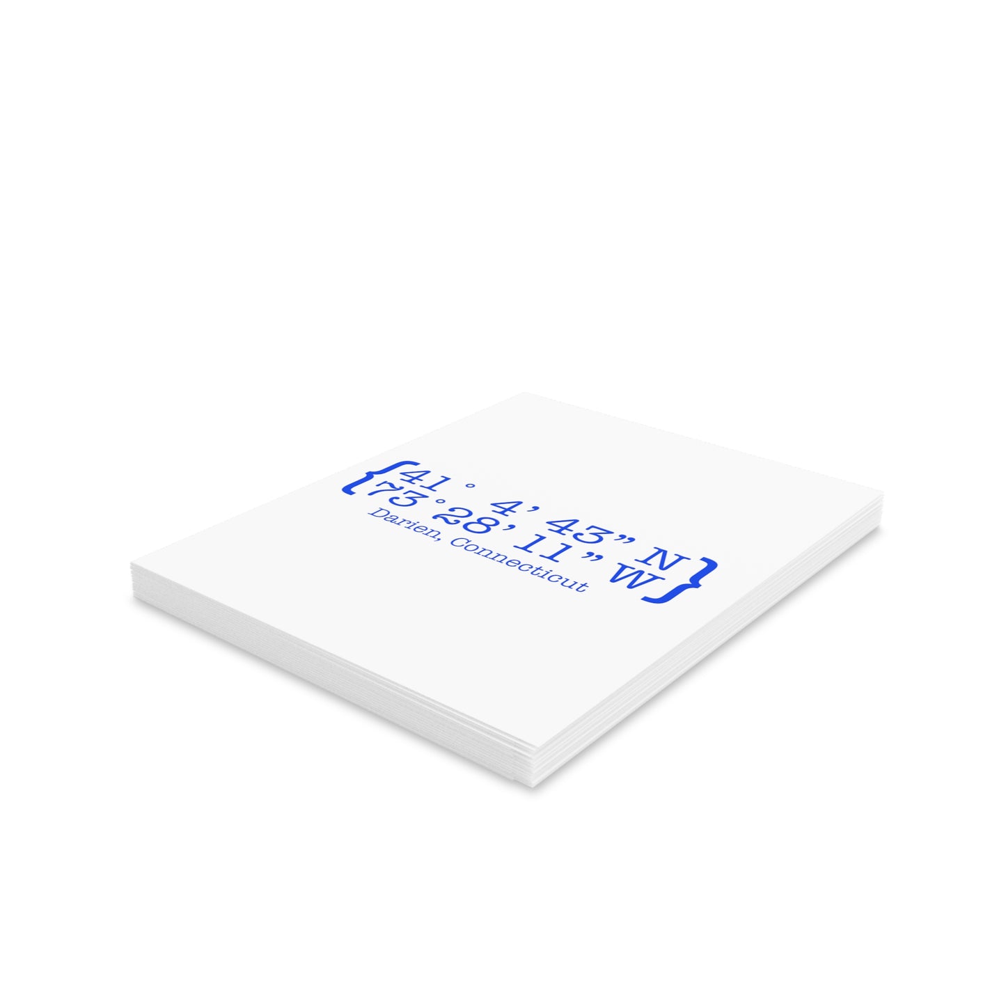 Darien Coordinates Greeting Cards (8, 16, and 24 pcs)