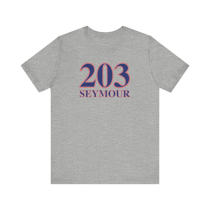 203 Seymour Red White & Blue Unisex Jersey Short Sleeve T-Shirt