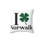 I Clover Norwalk Spun Polyester Square Pillow