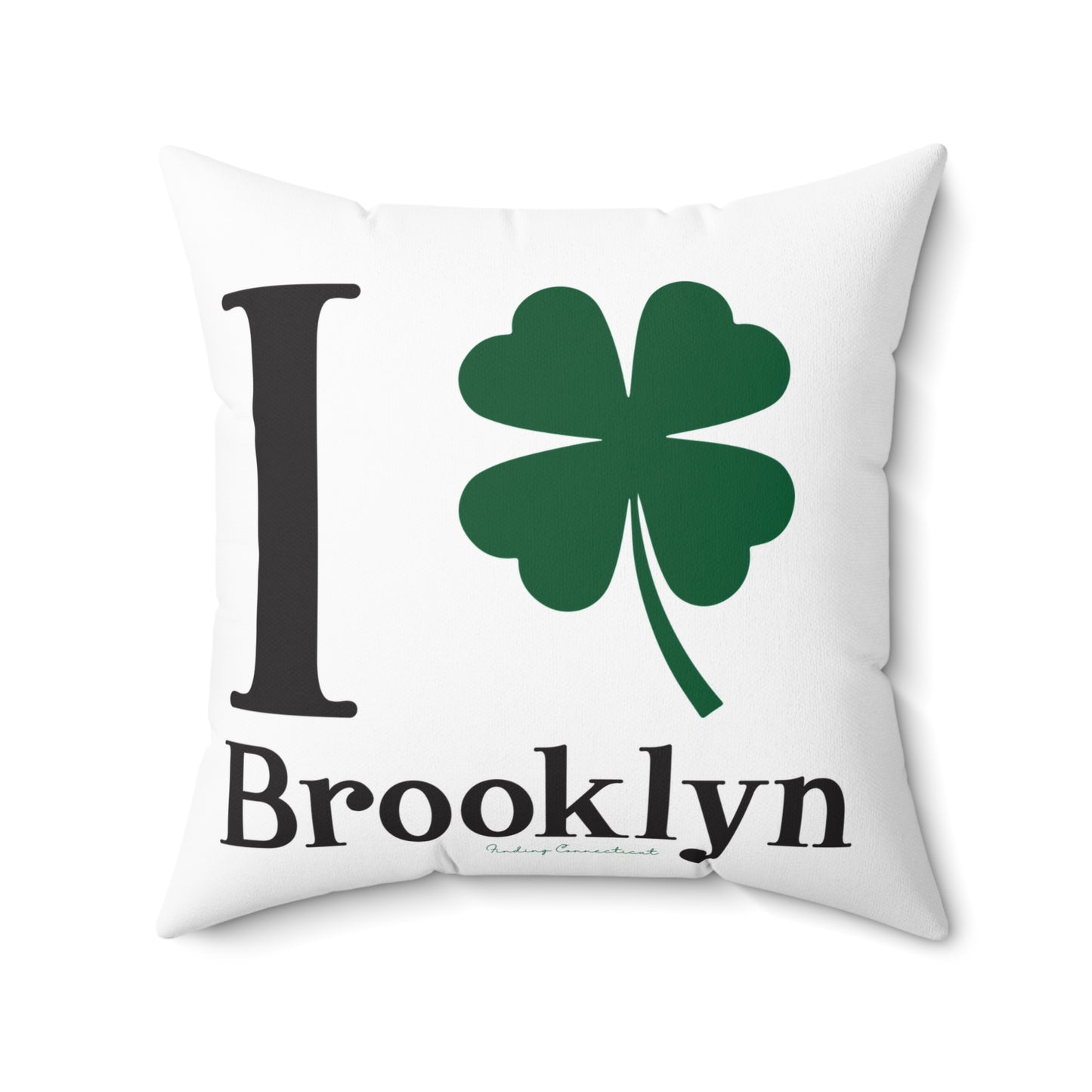 I Clover Brooklyn Spun Polyester Square Pillow