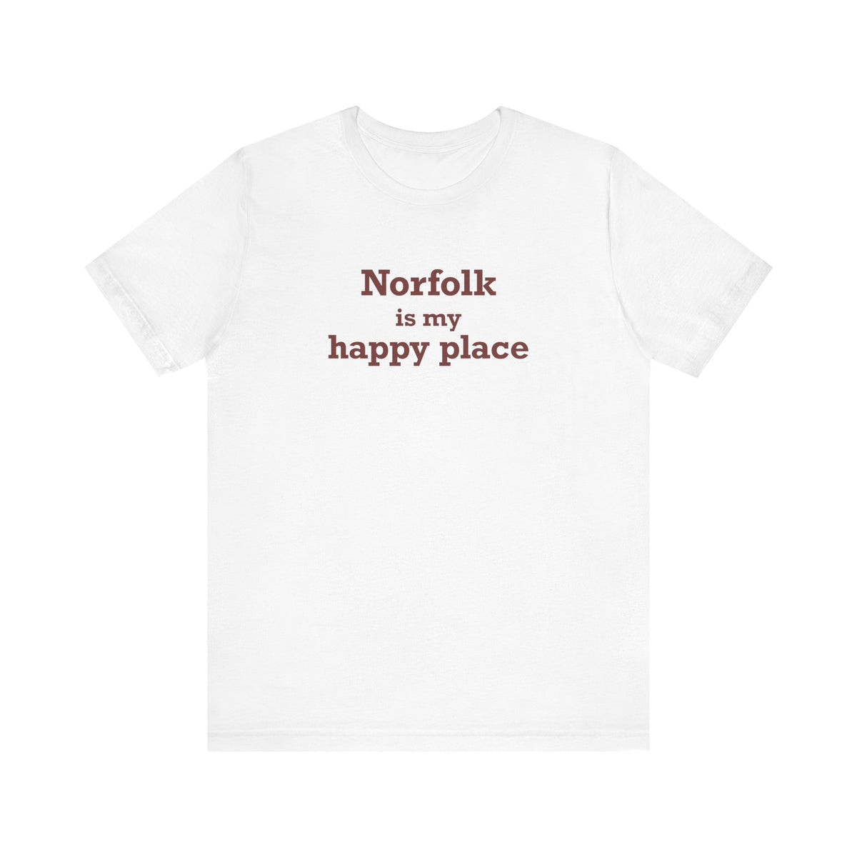 Norfolk is My Happy Place Unisex Jersey Short Sleeve T-Shirt
