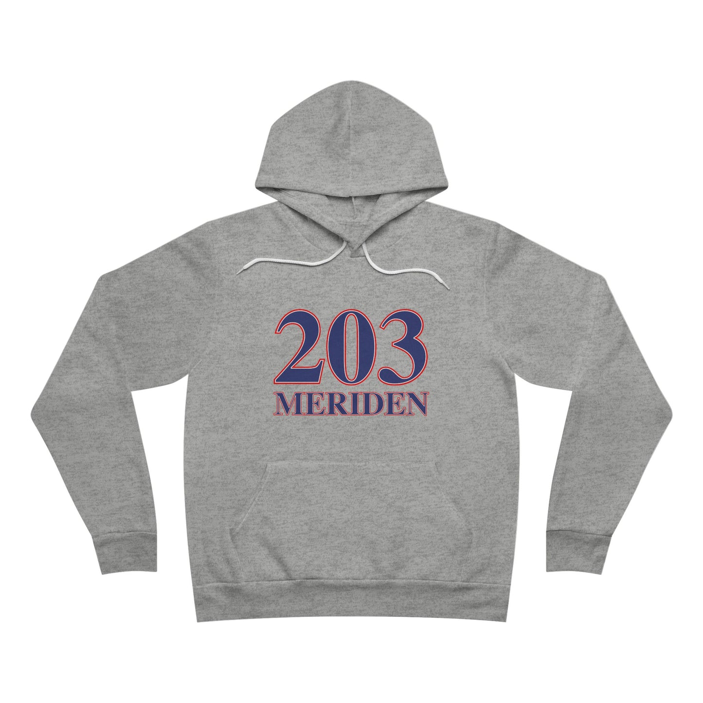 203 Meriden Red, White & Blue Unisex Sponge Fleece Pullover Hoodie