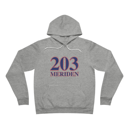 203 Meriden Red, White & Blue Unisex Sponge Fleece Pullover Hoodie