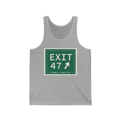 Vintage Exit 47 Merritt Parkway Sign Unisex Jersey Tank Top