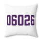 06026 East Granby Connecticut Zip Code Polyester Square Pillow