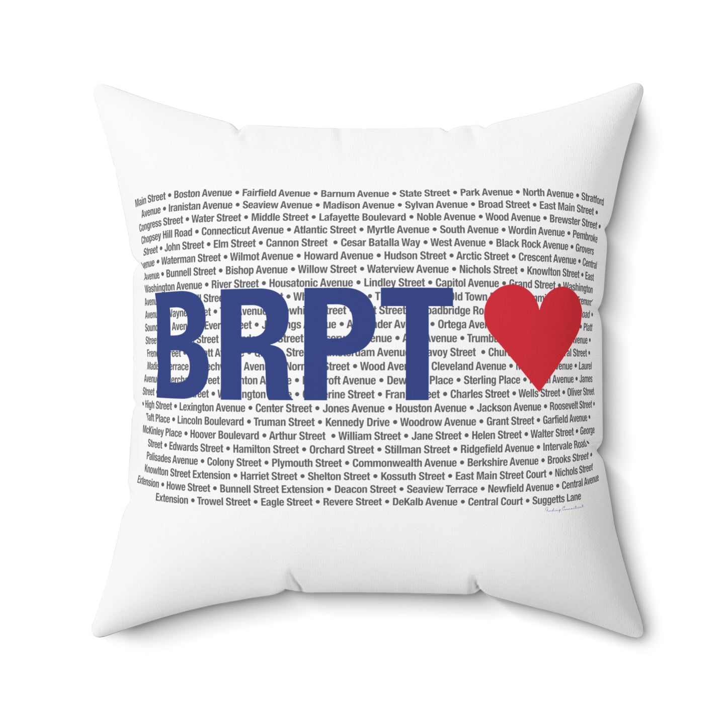 Bridgeport Love Spun Polyester Square Pillow