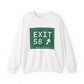 Vintage Exit 58 WCP Sign Unisex Heavy Blend™ Crewneck Sweatshirt