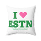 I Heart ESTN Spun Polyester Square Pillow