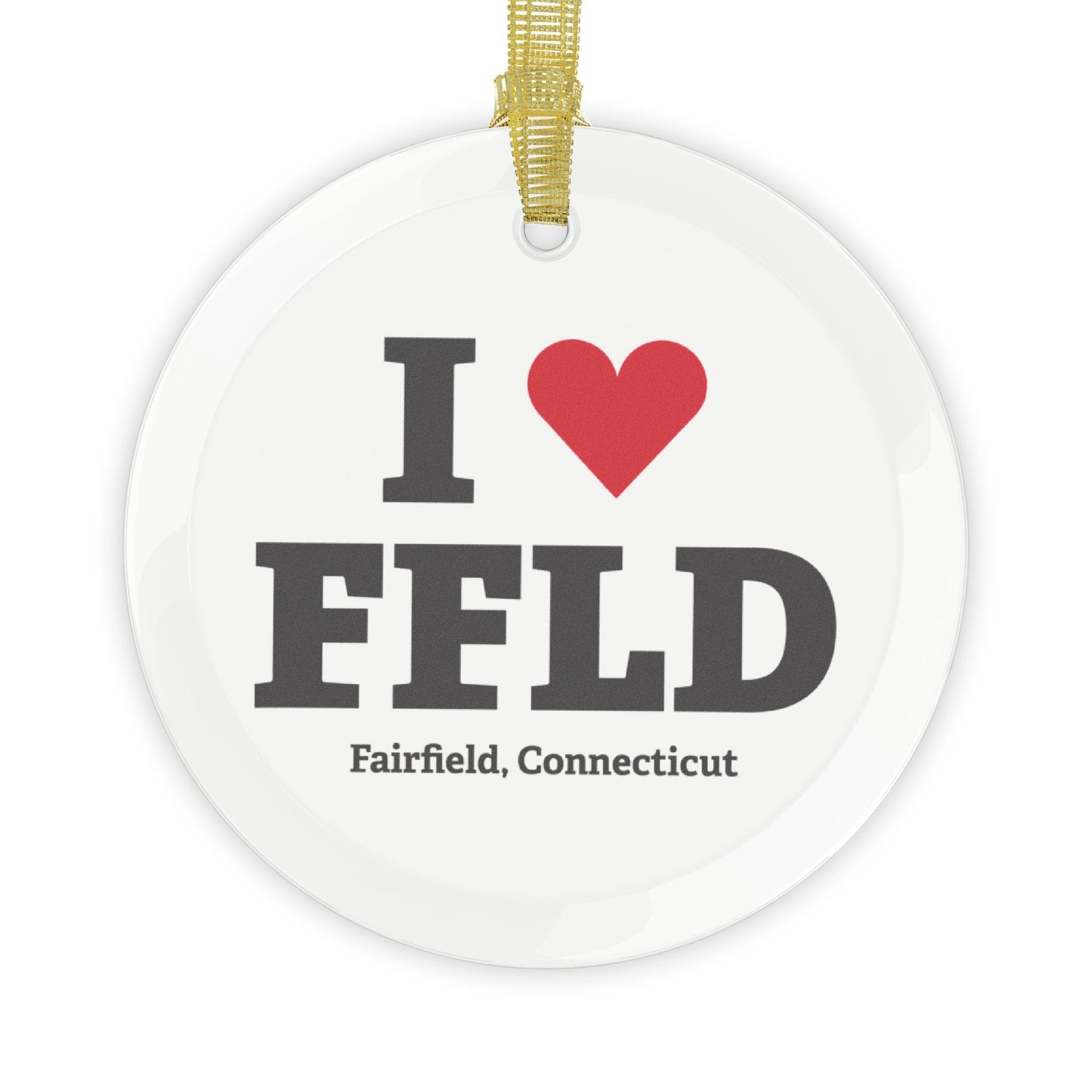 I Heart FFLD Glass Ornaments