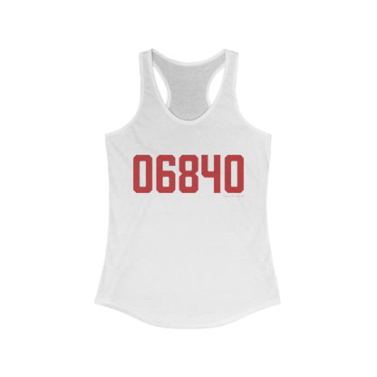 06840 New Canaan Connecticut Zip Code Women's Ideal Racerback Tank Top