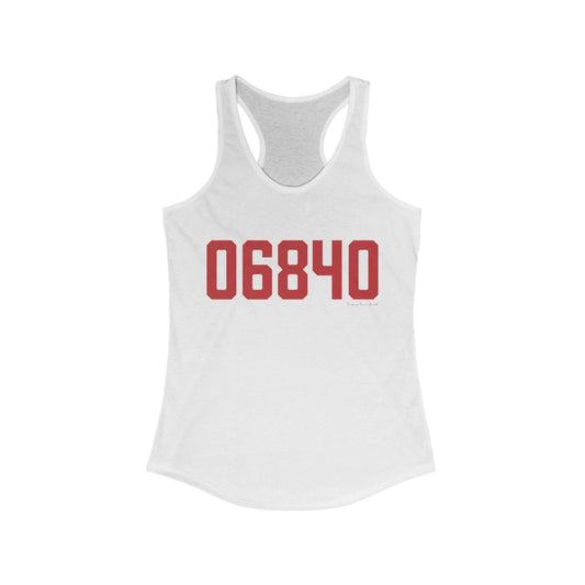 06840 New Canaan Connecticut Zip Code Women's Ideal Racerback Tank Top