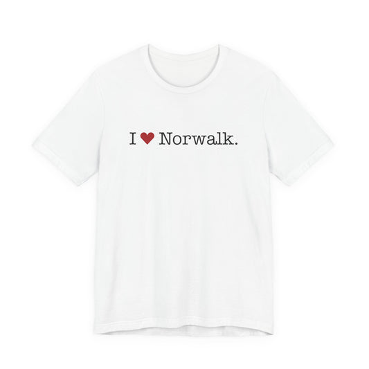 I Heart Norwalk. Unisex Jersey Short Sleeve T-Shirt
