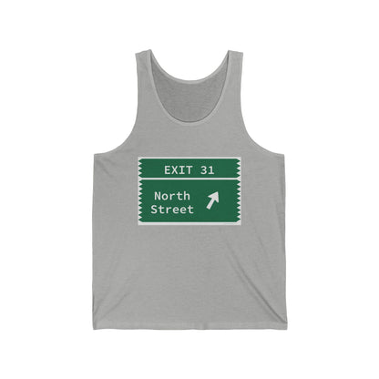 Vintage Merritt Parkway Exit 31 Sign Unisex Jersey Tank Top