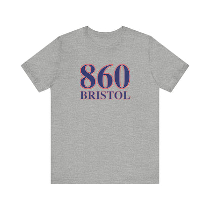 860 Bristol Red White & Blue Unisex Jersey Short Sleeve T-Shirt