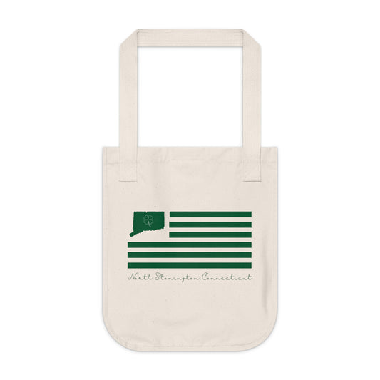 North Stonington Connecticut St. Patrick’s Day Flag Organic Canvas Tote Bag